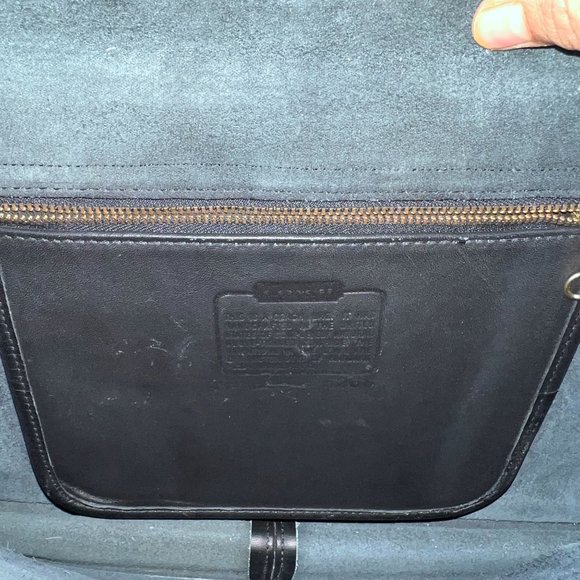 90's Vintage Coach 5266 Beekman Vintage Black Leather Briefcase